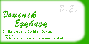 dominik egyhazy business card